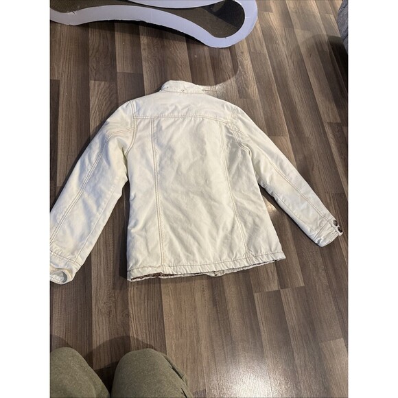 Maurice’s Women’s Jacket White Brown Floral Sz M Big Button - Picture 9 of 9